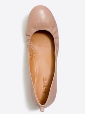 J. Crew Leather Ballet Flat in Blush Pink